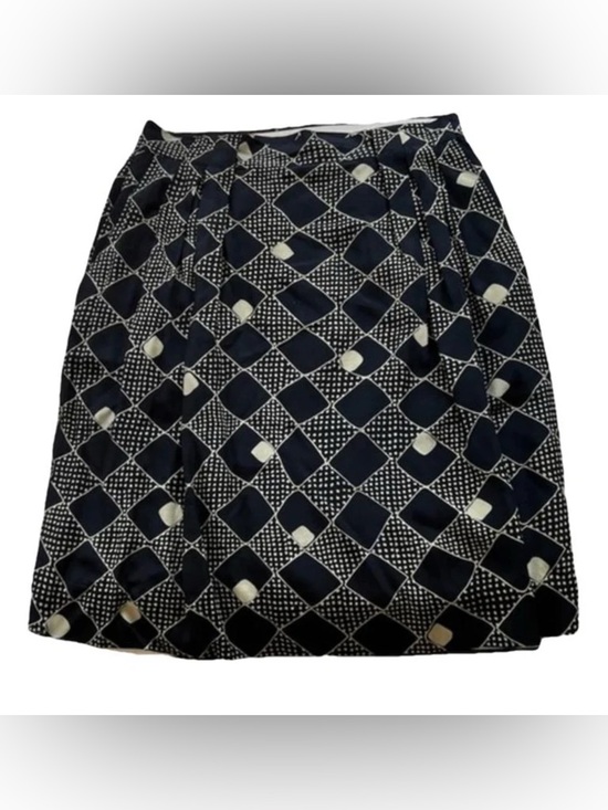 Dior Dresses & Skirts - Dior Navy and White Geometric A-Line Skirt